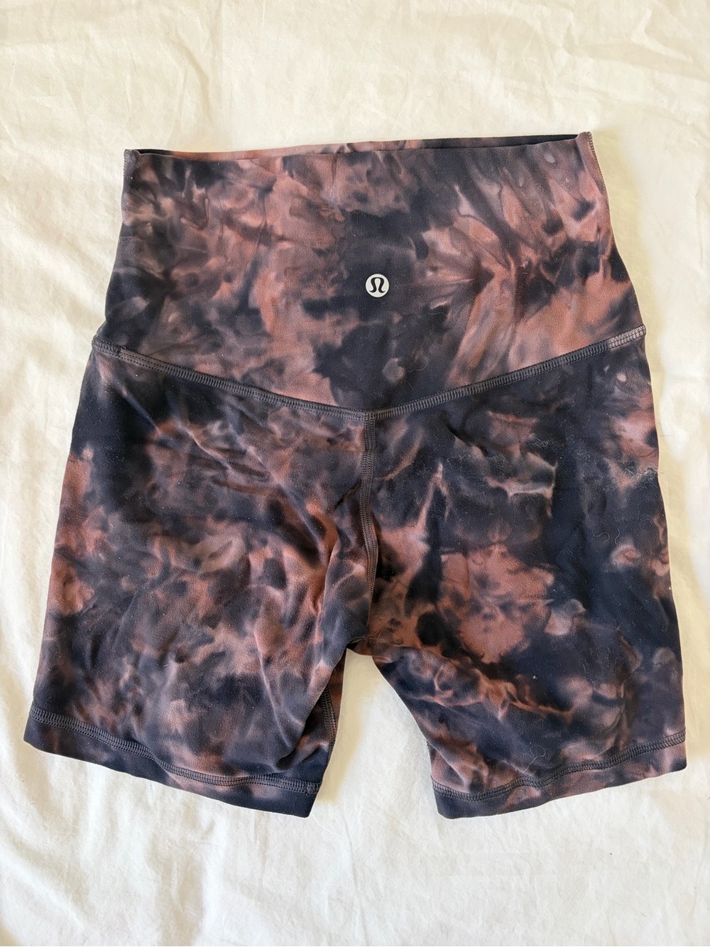 lululemon High-Rise Tie-Dye Bike Shorts